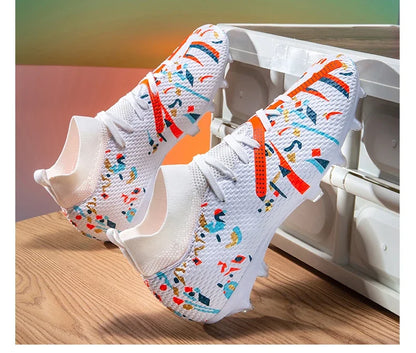 Nouvelles chaussures de football pour hommes, chaussures d'entraînement professionnelles, chaussures de football, baskets de match, chaussures de sport pour l'extérieur sur gazon, antidérapantes, ultralégères, unisexes