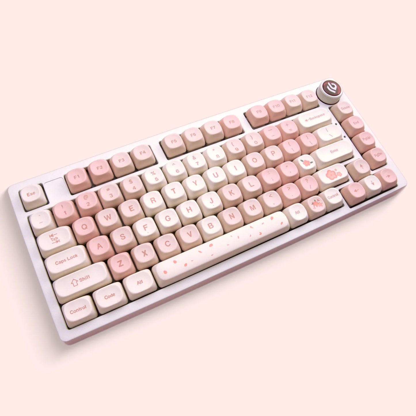 Sakura Pink MOA Keycaps PBT 142 Keys Cream Strawberry for 60/64/84/98/108 Gaming Mechanical Keyboard MX Switch