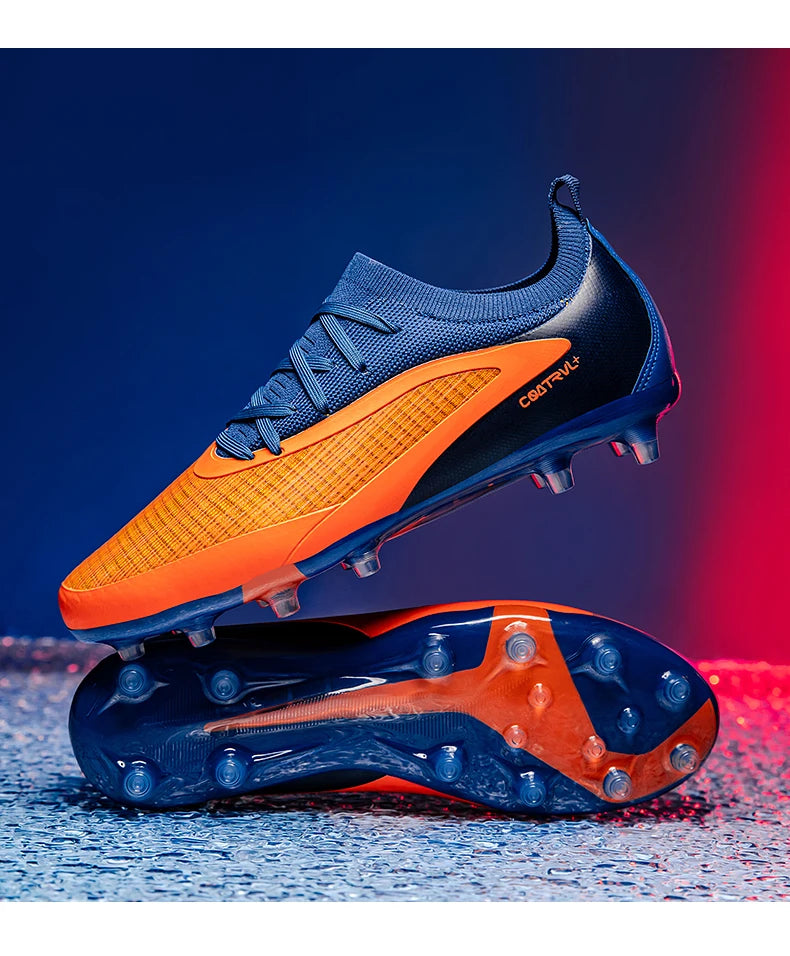 New Men's Football Boots Sport Adult Long Spikes Soccer Shoes Training Outdoor Cleats Breathable Non-Slip Boys Match Comfortable