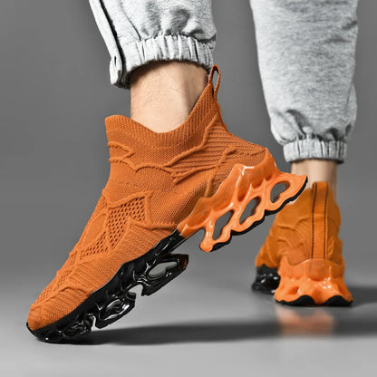 chaussure homme Baskets blanches de luxe pour hommes, chaussures de course décontractées, mocassins à la mode