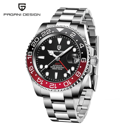 New 1662 PAGANI DESIGN GMT Automatic Watch 40mm Men's Wristwatch Top Brand 100M Waterproof Mechanical Wristwatches for Men Cloc