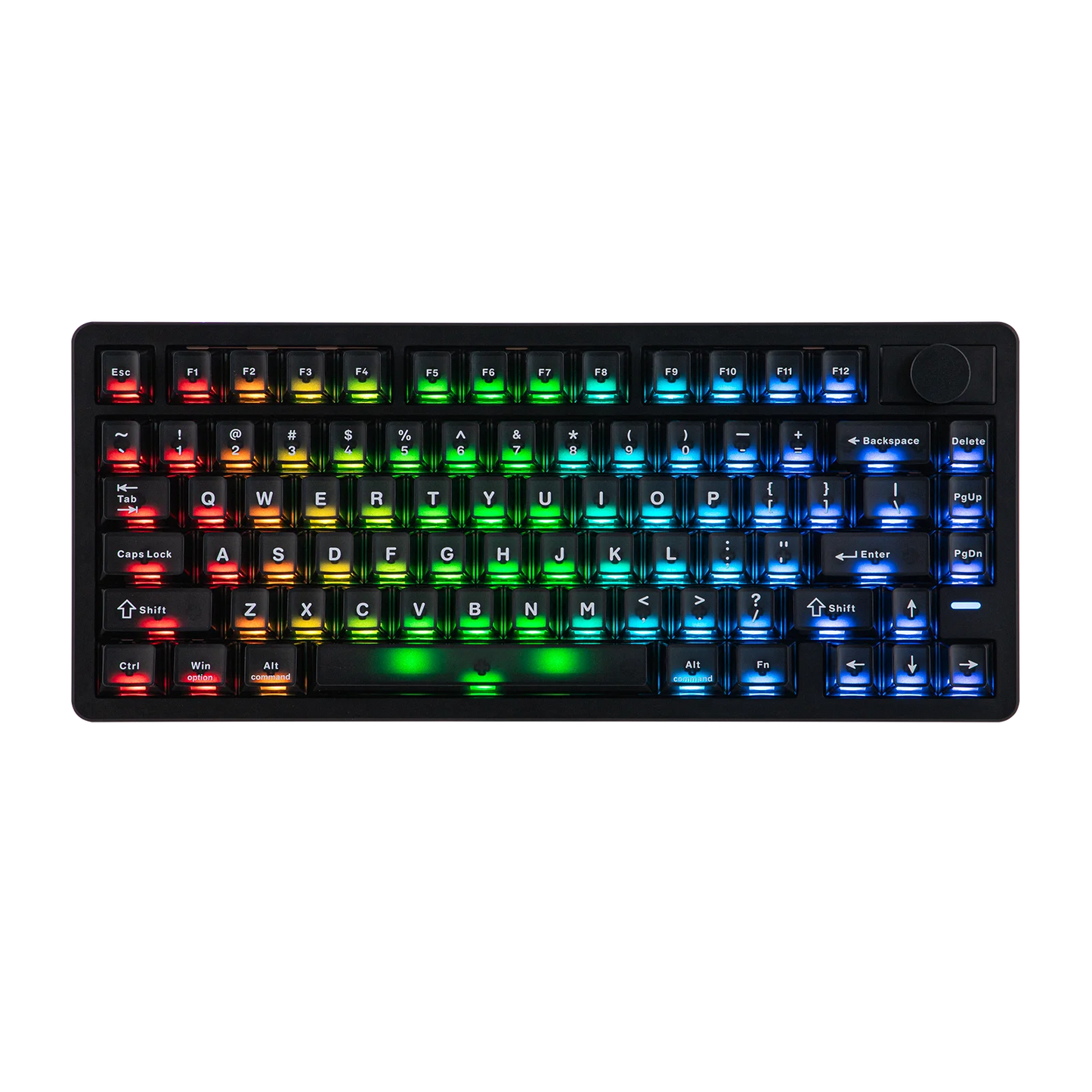 Teclado gaming EPOMAKER HE75 V2 75% ANSI US Layout inalámbrico trimodo con efecto Hall, activación ajustable de 0.005mm y activación rápida