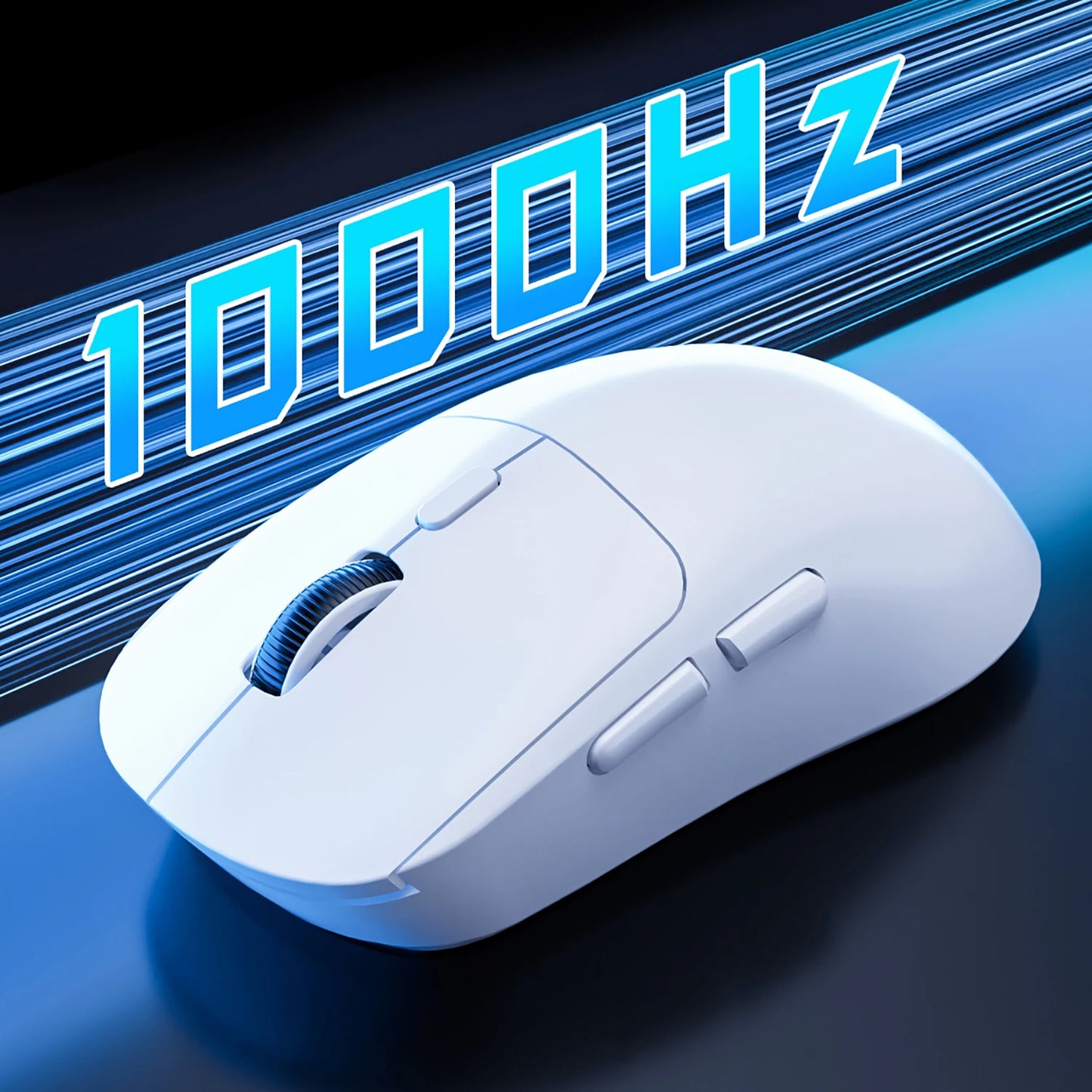 Mouse da gaming Bluetooth ricaricabile PAW3395, leggero, ergonomico e wireless per eSport