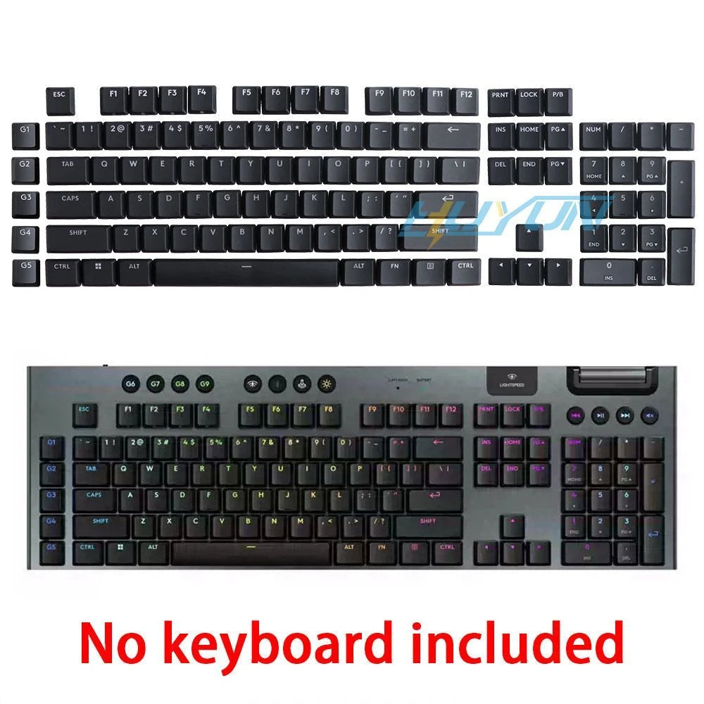 Tecla texturizada antideslizante transparente retroiluminada G915 913 TKL G815 G813, compatible con teclado mecánico Logitech