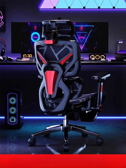 Chaise d'ordinateur ergonomique inclinable pour les jeux, assise longue, confortable pour les hommes, maison et café Internet