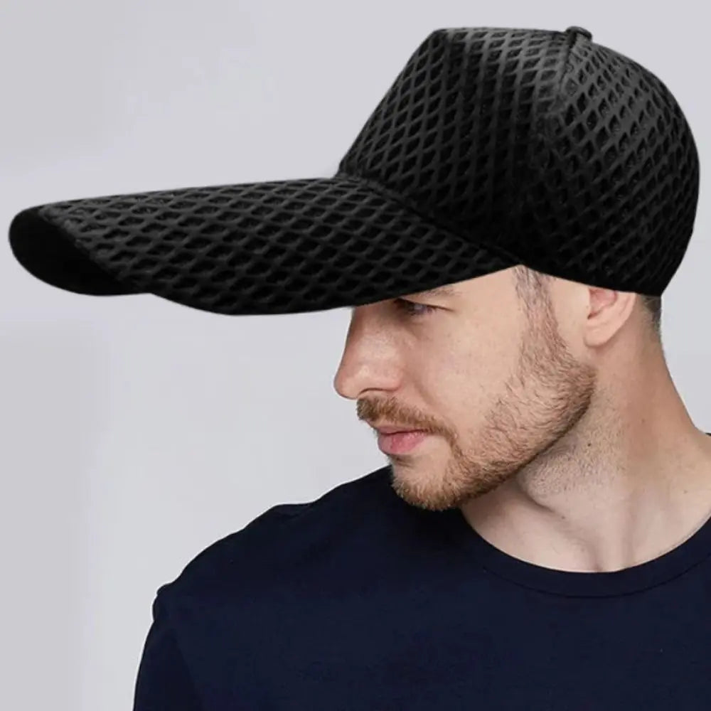 Large Head Man Outdoor Fishing 14cm Long Peak Big Size Sun Hat Oversize Trucker Cap Plus Size Mesh Baseball Caps 55-60cm 60-65cm