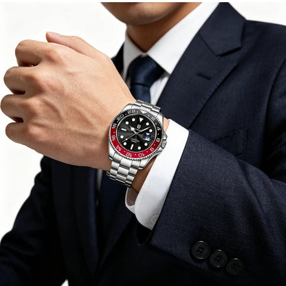 QINGXIYA Top Original Men Quartz Watches for Men Waterproof Calendar Stainless Steel Quartz Men Luxury Watch Luminous Wristwatch