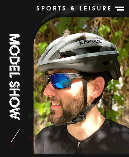 Kapvoe Polarisierte Angel-Sonnenbrille Radfahren Herren Damen UV400 Fahrradbrille Sportbrille Fahrradbrille MTB-Fahrradbrille