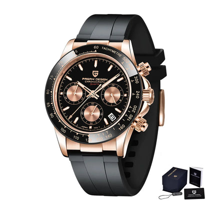 Nuovo originale PAGANI DESIGN PD-1664 orologio da uomo di lusso, movimento al quarzo giapponese VK63, zaffiro, impermeabile, cronografo, oro