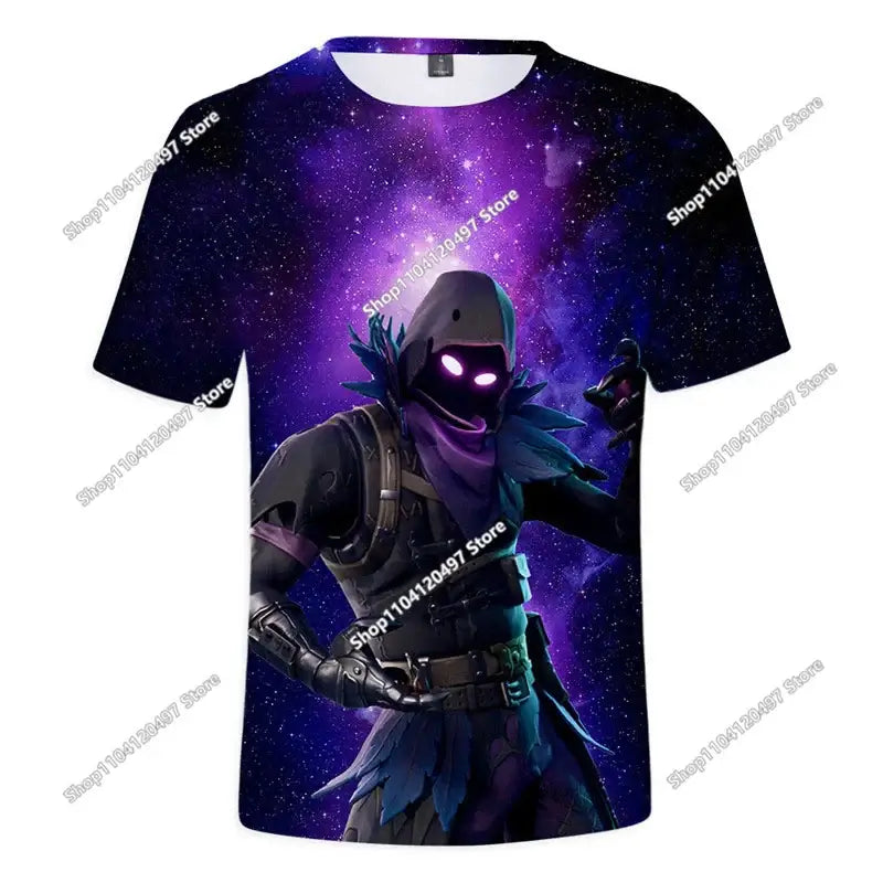 Camiseta 3D Battle Royale Fortnite, camisetas para hombres y mujeres, niños y niñas, tops de dibujos animados Victory, ropa para adolescentes, camisetas y tops infantiles de héroes de videojuegos