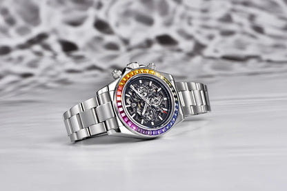 Reloj mecánico automático PAGANI DESIGN para hombre, de acero inoxidable, resistente al agua 10Bar, deportivo, de lujo casual para hombre