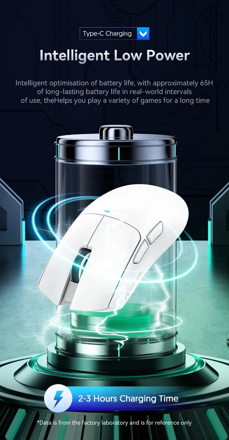 Ratón inalámbrico Attack Shark X11&R1 Tri Mode Bluetooth con base de carga RGB, ergonómico y ligero, accesorio para PC gamer