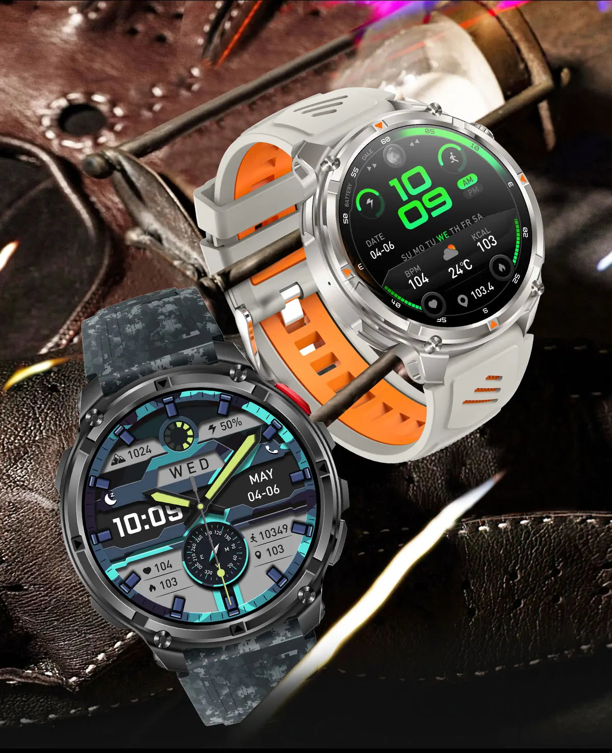 New T-REX3 Ultra 1100mAh Battery SmartWatch 10ATM Waterproof GPS Compass Flashlight 1.7" AMOLED HD Call Sports Smart Watch Men