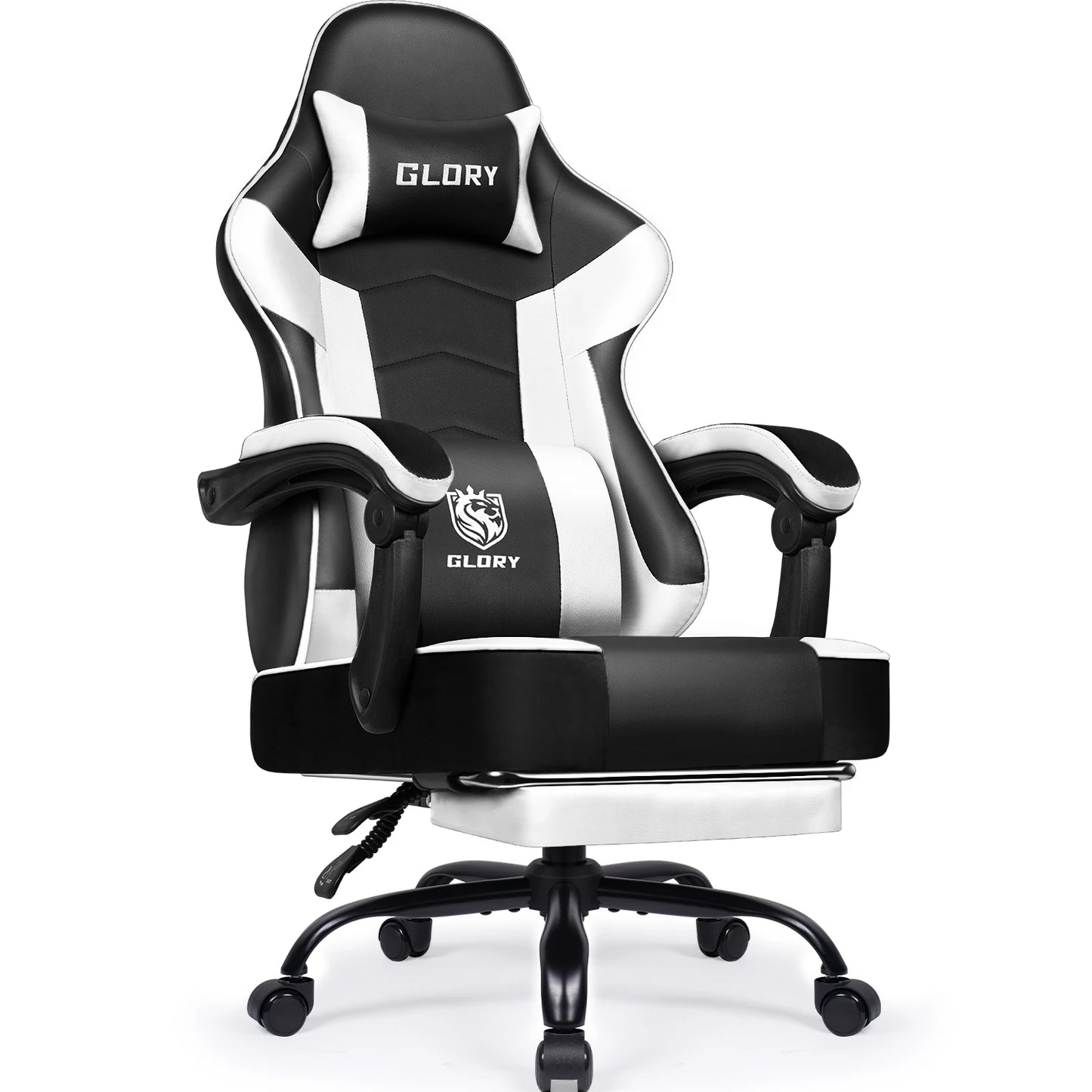 AUTHMIC Gaming Chair Ergonomic Reclining Office Chair with Adjustable Lumbar Support & Headrest  High-Back PC Gamer Adults Teen