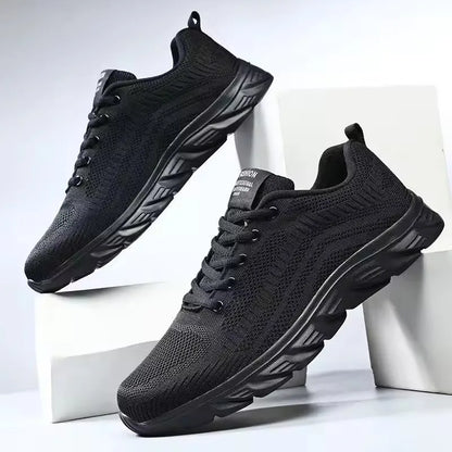 Zapatillas deportivas para hombre para correr y hacer jogging, sneakers casuales de exterior con cordones, malla transpirable ligera, para tenis y caminar al aire libre, tallas 39-46