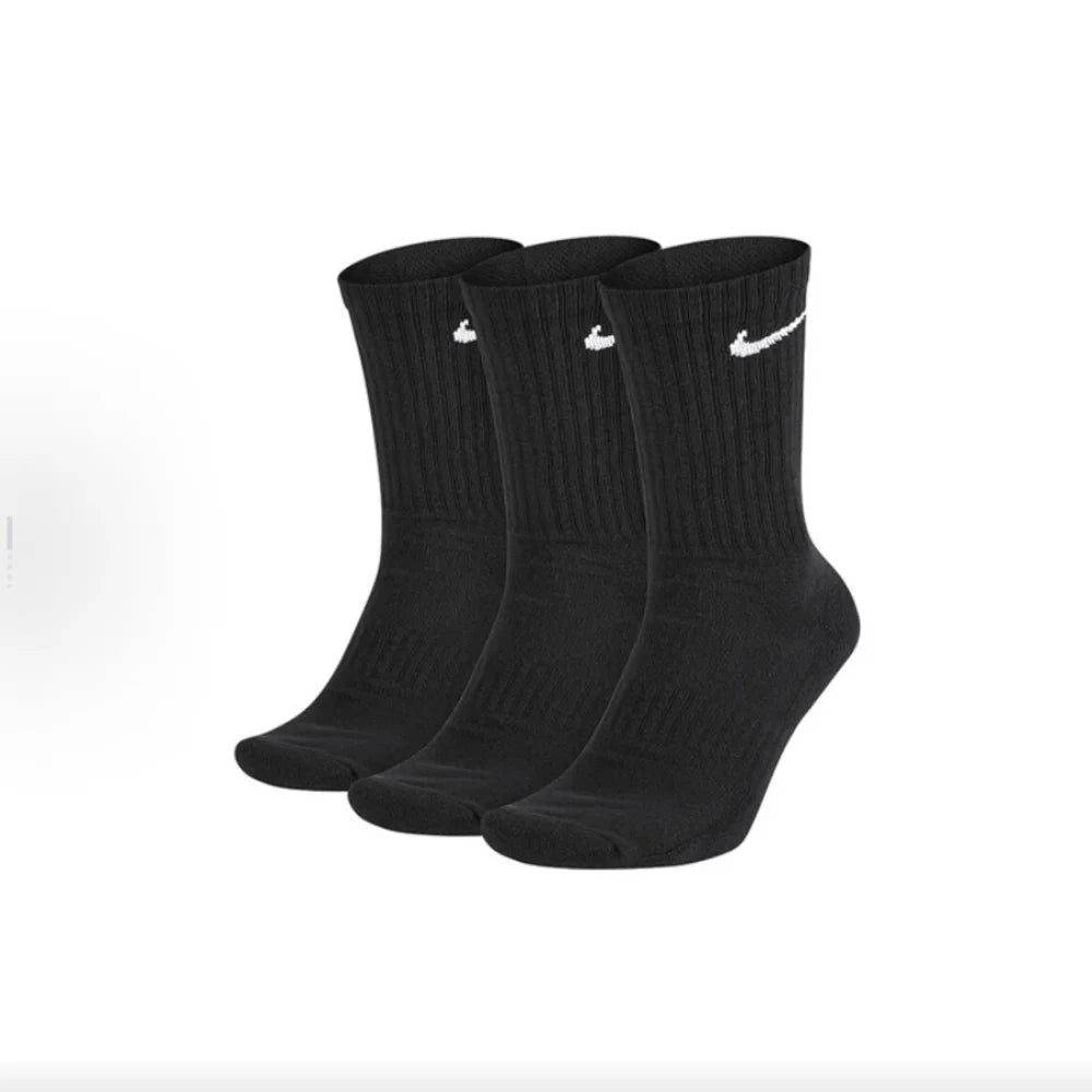 Nike Casual Cushioned Mid-Cut Basketball Socks Unisex Combo Pack White SX7667-100