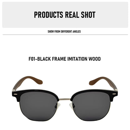 Polarized Sunglass Men Lenses Semi Rimless Vintage Retro Sunglasses Women Trendy Vacation Fashion Glasses Gafas De Sol Hombre