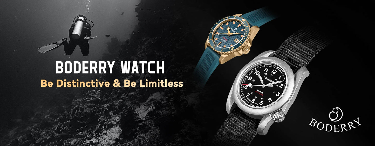 Boderry GOLDACE Titanium Chronograph Watch Mecha-Quartz Movement Luminous Business Wristwatch 100M Waterproof Clock