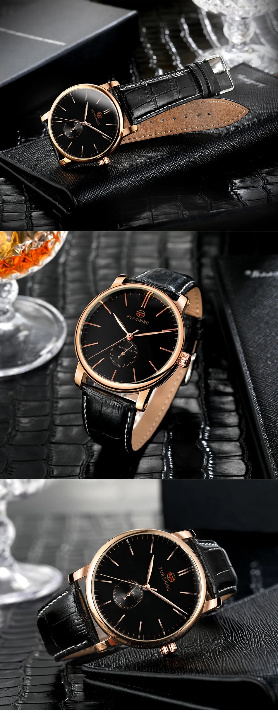 2024Famous Luxury Brand Men's Watches Mechanical Movement Leather Strap Automatic Self-winding Clock Male Big Dial Wrist Watches