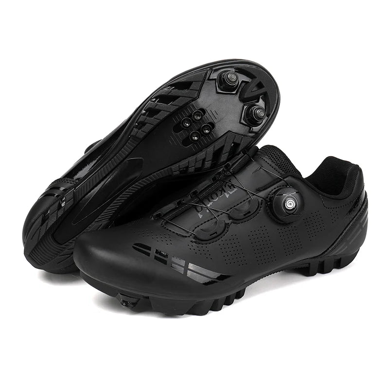 Zapatillas de ciclismo para hombre y mujer, para bicicletas de carretera, competición y carrera, con sistema automático de bloqueo, zapatillas deportivas de ciclismo de velocidad compatibles con calas SPD