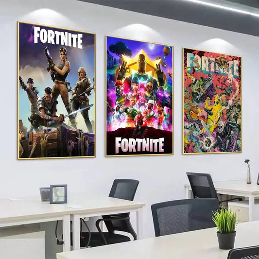 Game F-Fortnite Poster Surprise Home Decoration Picture Wall Art for Study Living Room Decor