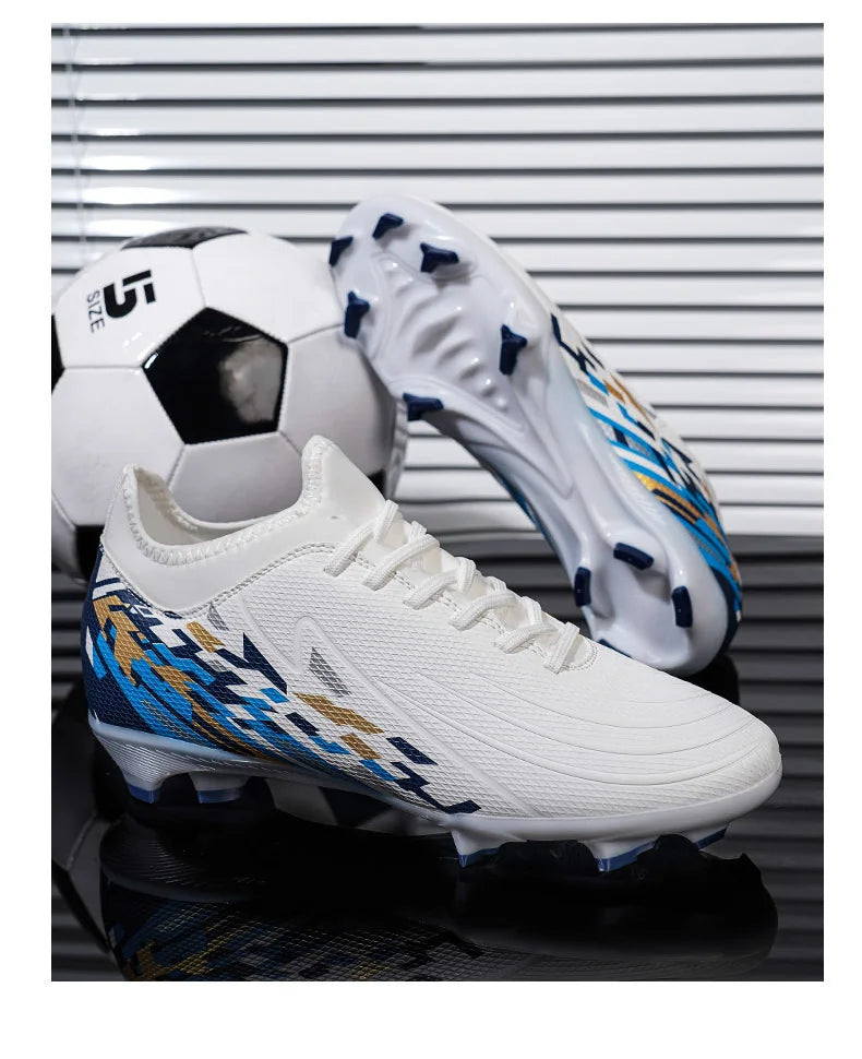 Casual Comfortable Men Sports Shoes Soccer Shoes Men Anti-slip Outdoor Grass Training Breathable Lace-up Football Boots