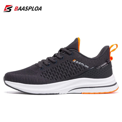 Baasploa Scarpe da running uomo nuove in mesh traspirante, sneakers sportive taglie forti 41-48, scarpe casual classiche da uomo antiscivolo per outdoor, comfort elevate