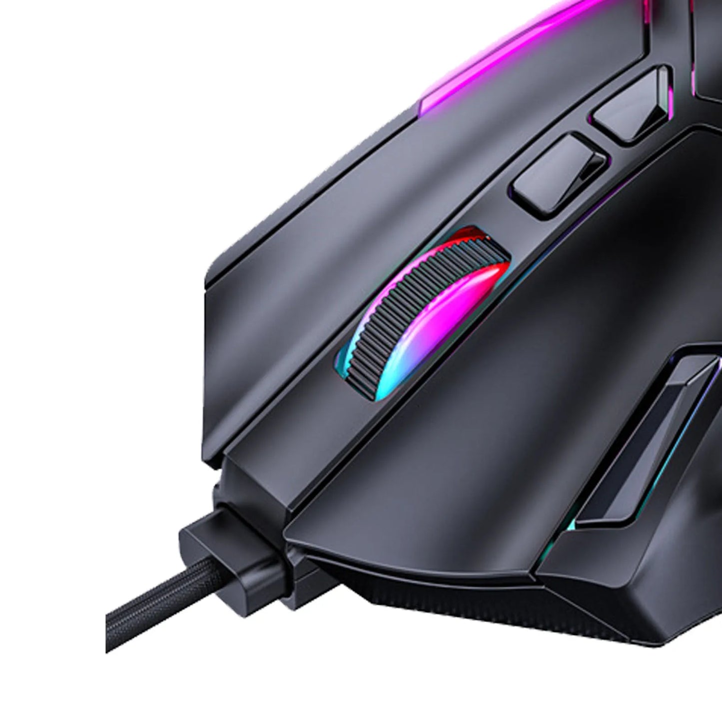 Mouse da gaming RGB cablato 12800DPI, 12 tasti, definizione macro, accessori di ricambio per computer, funzionamento fotoelettrico