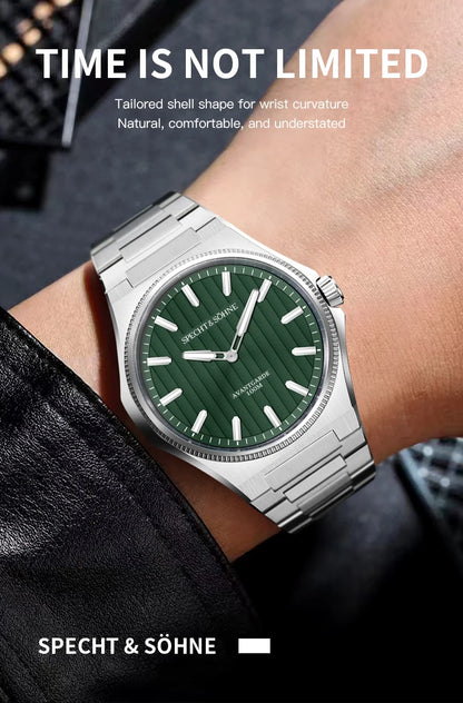 Dropshipping 2025 Hot Selling Products Wristwatches For Men Specht & Söhne Ultrathin Male Green Sports Watches 100M Waterproof