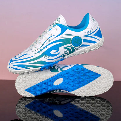 Scarpe da calcio da uomo, comode e traspiranti, per ragazzi, leggere e antiscivolo, scarpe da allenamento per erba, turf e sport all’aperto