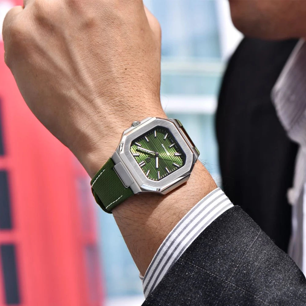 Reloj de lujo cuadrado de cuarzo PAGANI DESIGN 2026 para hombre, cristal de zafiro AR, movimiento japonés, luminoso, acero 316L completo
