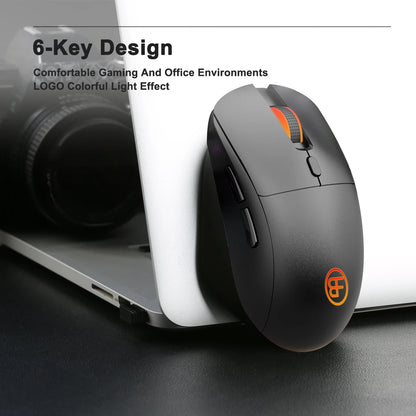 Ratón con cable USB óptico ergonómico, 7200 DPI ajustables, 6 botones, para oficina, PC, portátil, ordenador, MacBook y gamers