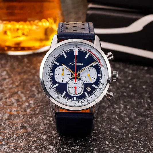 2025 INCASEDA chronograph multifunctional quartz movement men's luxury series ultra bright luminous fashionable quartz watch