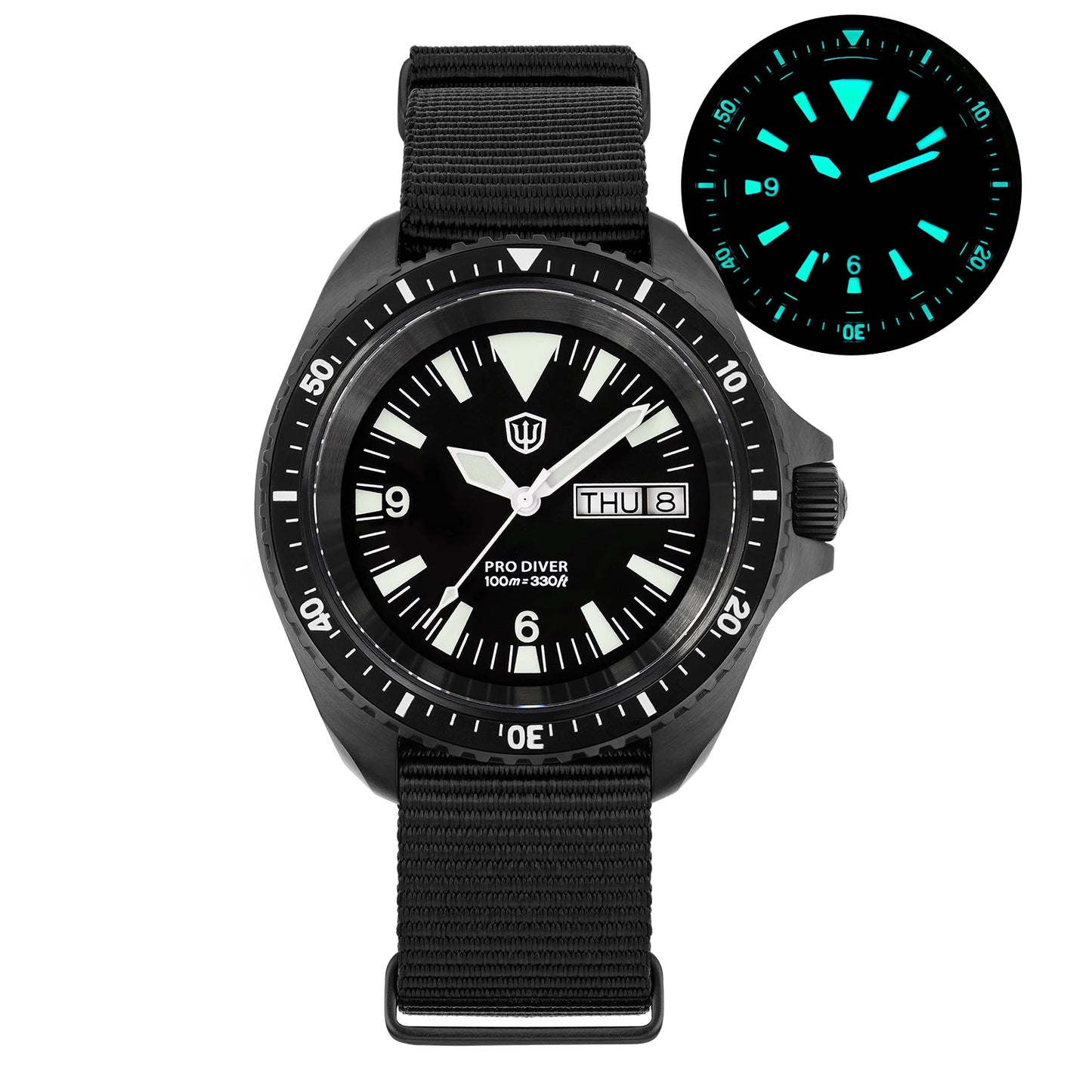 Orologio di lusso da uomo Watchdives WD1980 V3 con movimento al quarzo VH31 Sweep Seconds, vetro zaffiro con rivestimento AR e impermeabilità 10Bar