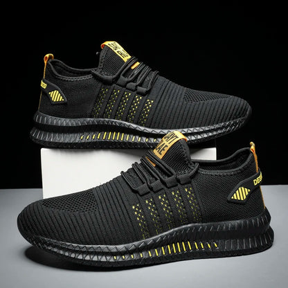 Zapatillas de moda ligeras para hombre, calzado casual transpirable con cordones, zapatos de caminar para hombre, calzado casual de verano