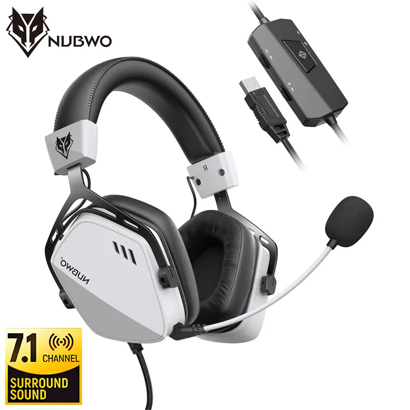 NUBWO HG03 casque filaire Gamer virtuel 7.1 son Surround USB casque de jeu avec micro casque antibruit Port Audio USB