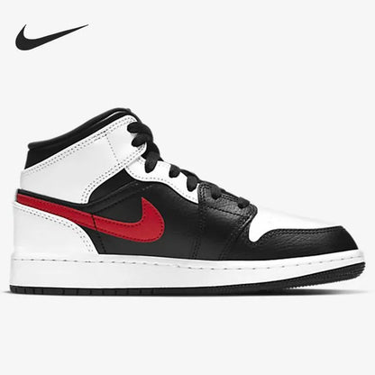 Nike originale AIR JORDAN 1 da uomo, scarpe da basket sportive mid top ammortizzate 554724-075