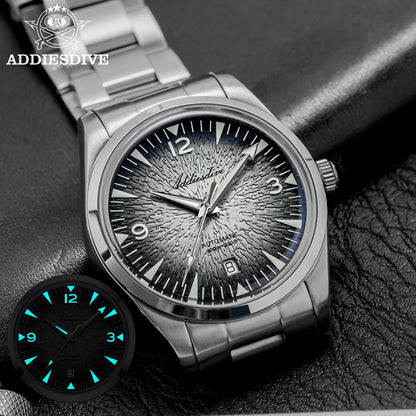 Orologio subacqueo da uomo ADDIESDIVE AD2508 luminoso, impermeabile 100M, in acciaio inossidabile 316L, movimento 8215, automatico meccanico