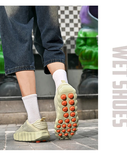 Men's Comfortable Casual Sneakers with Foot Sensing Massage Technology Women's Sports Breathable Lightweight Training Shoes