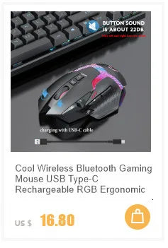 Mouse gaming meccanico in metallo cablato ergonomico con retroilluminazione RGB, mouse da gioco ottico USB 12800 DPI per PC desktop