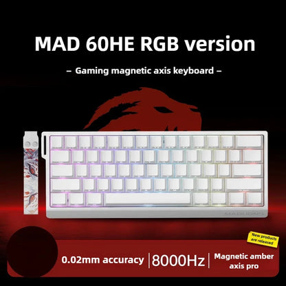 Teclado gaming FGG MAD60 RGB de eje magnético, dedicado para juegos, con hot-swap completo de teclas, respuesta rápida y personalización de nivel inicial