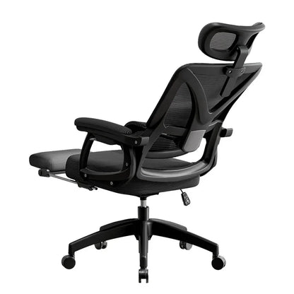 Chaise de bureau ergonomique avec support lombaire flottant, chaise de bureau inclinable et pivotante, mobilier de bureau, chaise d'ordinateur pour la maison