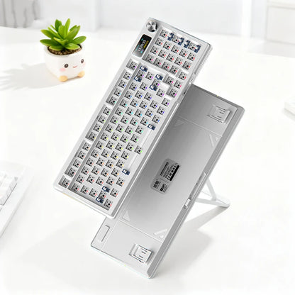 Kit de teclado YINDIAOY95 Hotswap con pantalla TFT, retroiluminación RGB completa, 2.4GHz, Bluetooth inalámbrico, teclado mecánico DIY personalizado
