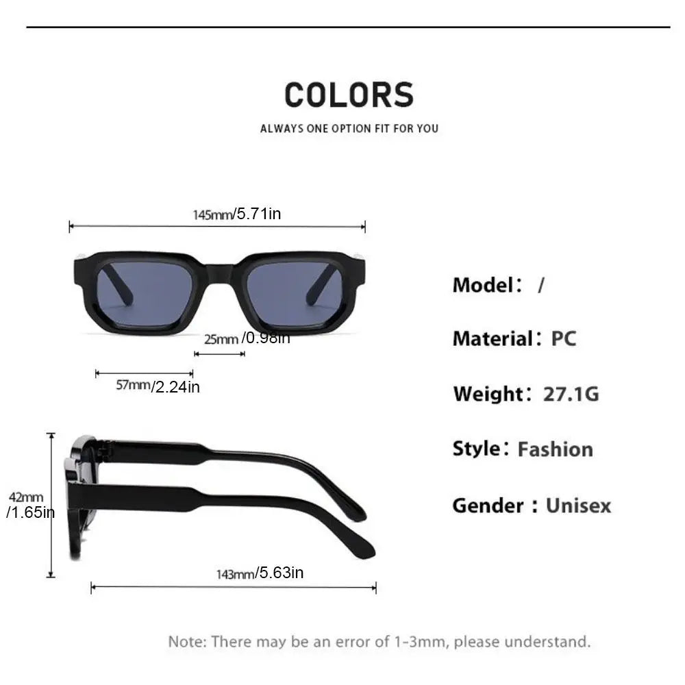 UV Protection Small Frame Square Sunglasses Punk Square Women Sun Glasses Leopard Print UV400 Retro Eyewear Photography