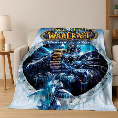 Flanelová deka WOW World of Warcraft Arthas Demon Illidan Sylvanas, útulná měkká přikrývka pro domácnost, ložnici, postel, pohovku, přehoz nebo dárek