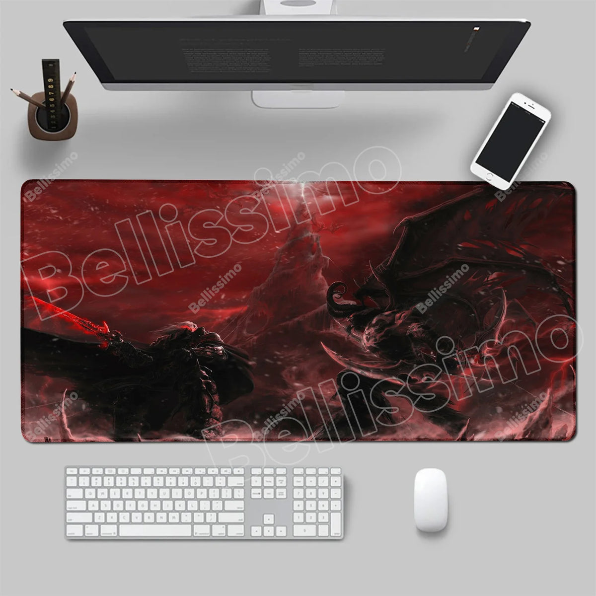 World Of Warcraft 90x40 stor gaming-musemåtte til spilbord, Csgo, naturgummimåtte, Grande Gamer, XXL computermusemåtte