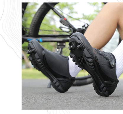 Zapatillas de ciclismo para hombre y mujer, para bicicletas de carretera, competición y carrera, con sistema automático de bloqueo, zapatillas deportivas de ciclismo de velocidad compatibles con calas SPD