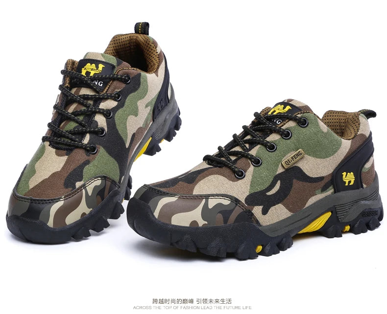 Casual Shoes Men Summer Outdoor Sneakers Women’s Footwear Trainer Waterproof Camouflage Army Shoe Male Military Shoes Tennis Jeans