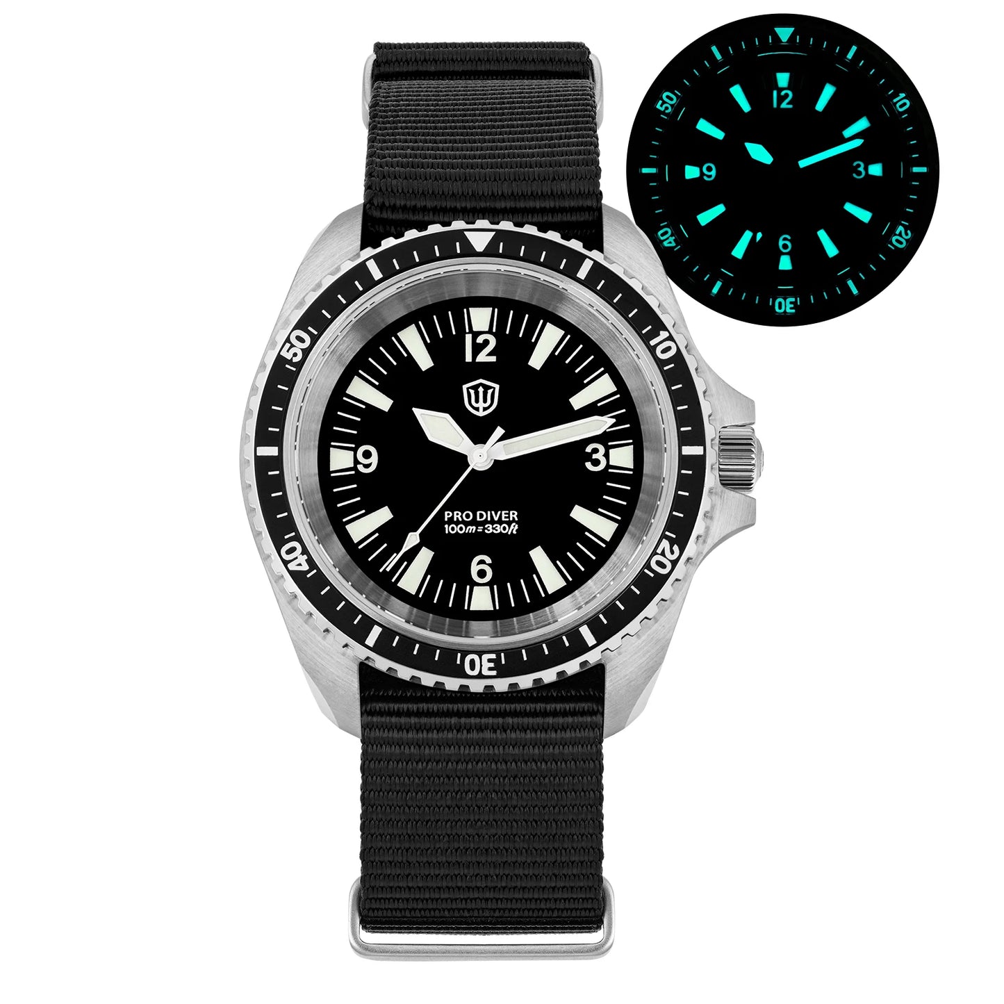 Orologio di lusso da uomo Watchdives WD1980 V3 con movimento al quarzo VH31 Sweep Seconds, vetro zaffiro con rivestimento AR e impermeabilità 10Bar