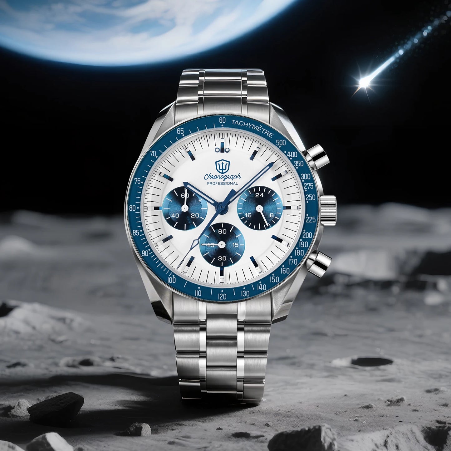 Reloj para hombre Watchdives New Wd1863 de cuarzo VK63, cronógrafo, cristal de zafiro abombado, resistente al agua, 39Mm, acero, marca líder, lujo, negocios